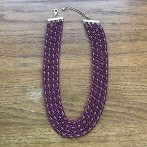 Purple Chain Statement Necklace